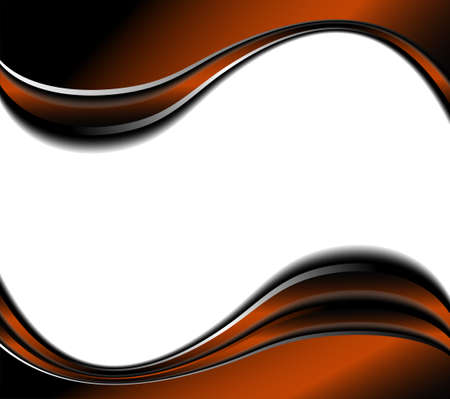 Brown wave background vector overlap dimension 3d graphic metal color message board for text and message design frame line shadow for modern web design のイラスト素材