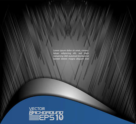 Blue brochure template flyer design vector origami paper layer overlap with sample text for A4 sizeのイラスト素材