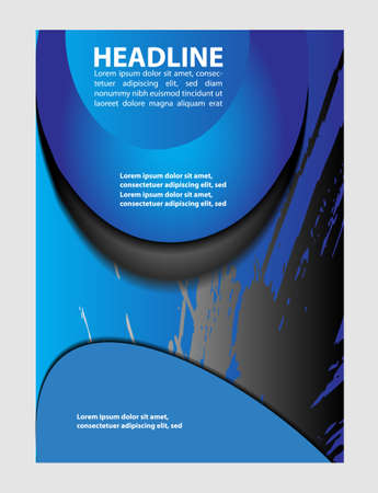 Flyer for business - blue and blackのイラスト素材