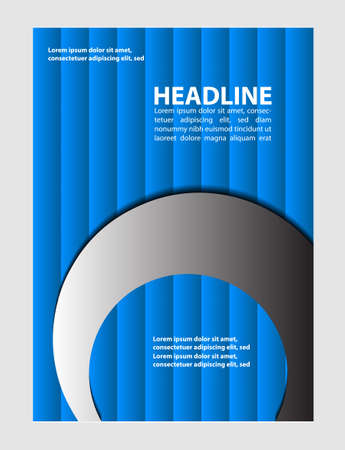 Abstract background with wave - brochure design or flyerのイラスト素材