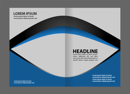 Vector brochure, flyer, magazine cover & poster template. Two ( 2 ) Pagesのイラスト素材