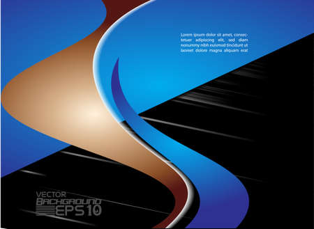 Blue background curve line on black background space shadow overlap and dimension modern texture pattern for text and message website designのイラスト素材