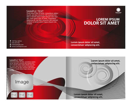 Vector Brochure Layout leaflet design templatesのイラスト素材