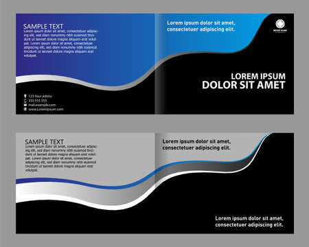 Set of presentation of Brochure design content backgroundのイラスト素材