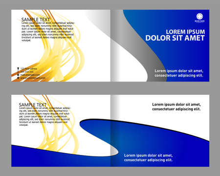 Professional business Brochure template bi-foldのイラスト素材