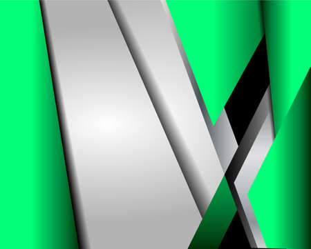 Green background vector overlap dimension 3d graphic metal color message board for text and message design frame line shadow for modern web design eps10 infographicのイラスト素材