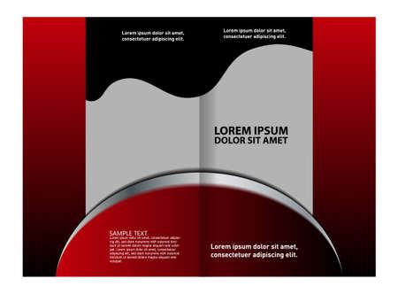 Professional bi fold business flyer templateのイラスト素材