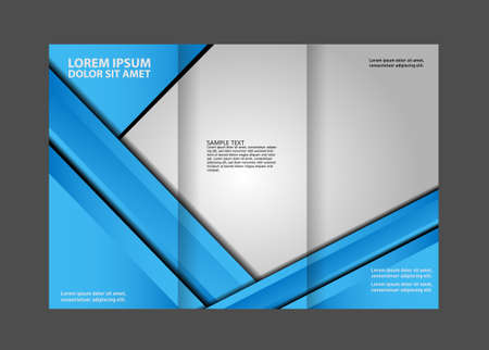 trifold brochure design template abstract vectorのイラスト素材