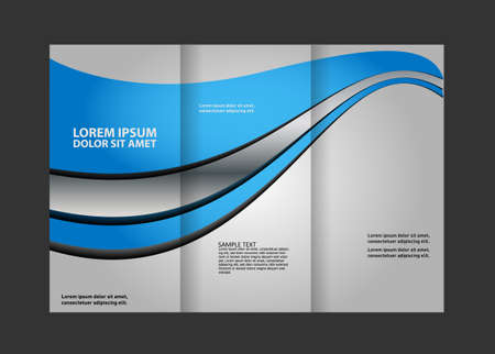 Tri-fold Brochure Design Beauty Salon and Catalog Vector Templateのイラスト素材