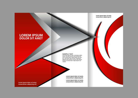 Tri-fold Brochure Business Theme Catalog Vector Concept Design and Templateのイラスト素材