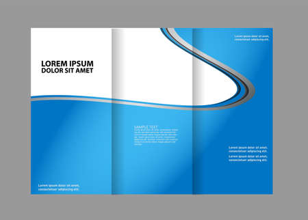 Tri-fold Brochure Template Concept Design and Catalog Vectorのイラスト素材