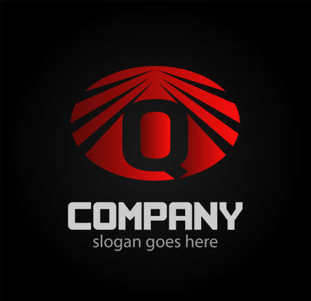 Letter q icon design logo template elements.のイラスト素材