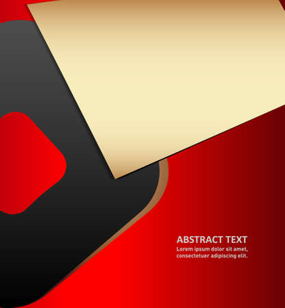 Red background on white background vector overlap square dimension line for text and message designのイラスト素材