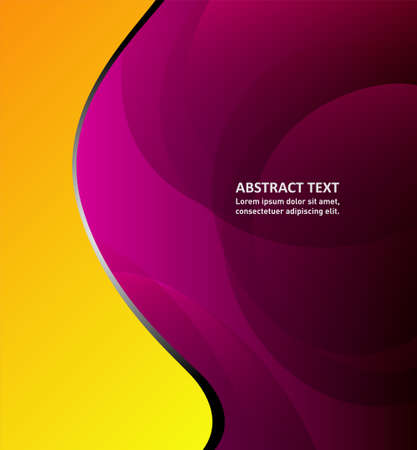 two color abstract wave vector design elements businessのイラスト素材
