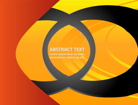 Orange abstract template for card or banner. Illustration of abstract backgroundのイラスト素材