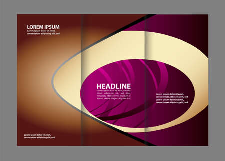 Tri-fold brochure businessのイラスト素材