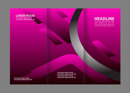 tri-fold brochureのイラスト素材