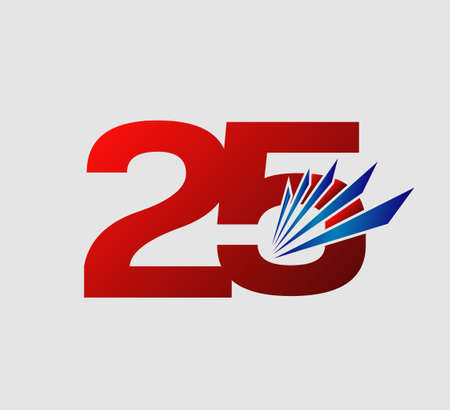 Template 25th anniversary 25 years anniversaryのイラスト素材