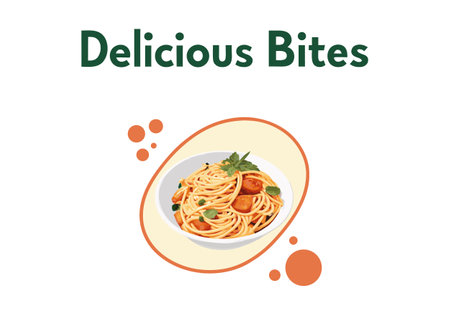 Delicious spaghetti pasta with tomato sauce and basil in a bowl. Vector illustrationのイラスト素材