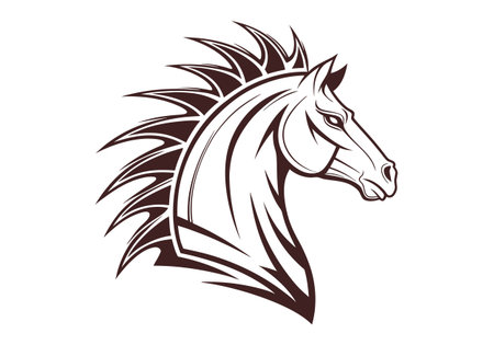 Horse head vector design template. Horse head vector design template.のイラスト素材