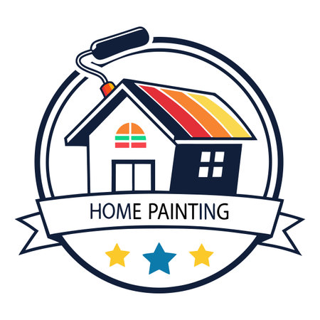 Home Painting Icon. Vector Illustration on White Background. EPS10のイラスト素材