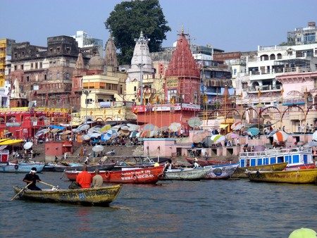 Place of pilgrimage situated on the bank of river.のeditorial素材