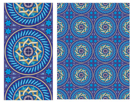 Vector - Floral Seamless decorative pattern stock vector, use for tiled background, Coloredのイラスト素材