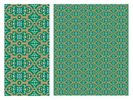 Vector - Floral Seamless decorative pattern stock vector, use for tiled background, Coloredのイラスト素材