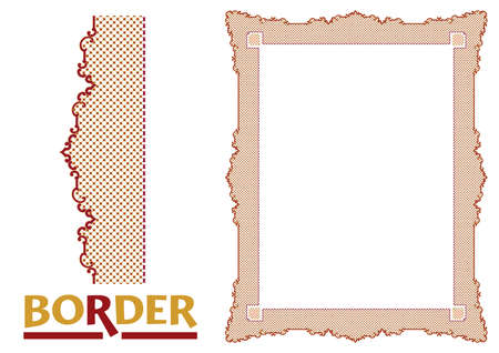 decoration Borders - Tiled frame in plant leaves and flowers Framework Decorative Elegant ornamental styleのイラスト素材