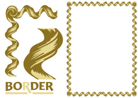 decoration Borders - Tiled frame in plant leaves and flowers Framework Decorative Elegant ornamental styleのイラスト素材