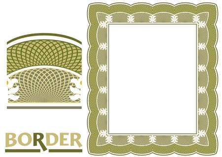decoration Borders - Tiled frame in plant leaves and flowers Framework Decorative Elegant ornamental styleのイラスト素材