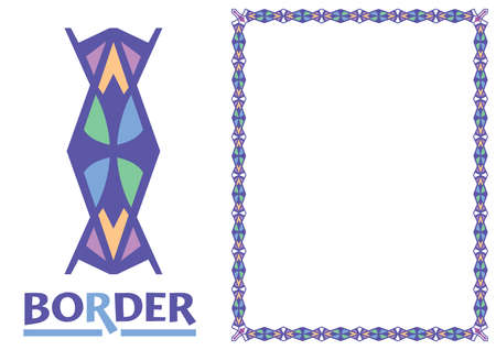 decoration Borders - Tiled frame in plant leaves and flowers Framework Decorative Elegant ornamental styleのイラスト素材