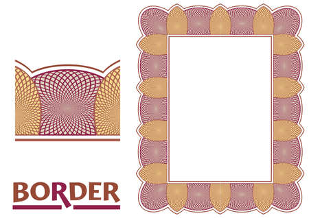 decoration Borders - Tiled frame in plant leaves and flowers Framework Decorative Elegant ornamental styleのイラスト素材