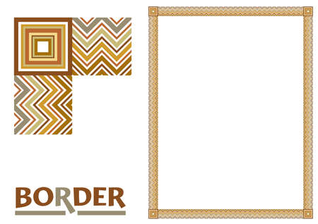 decoration Borders - Tiled frame in plant leaves and flowers Framework Decorative Elegant ornamental styleのイラスト素材