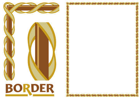 decoration Borders - Tiled frame in plant leaves and flowers Framework Decorative Elegant ornamental styleのイラスト素材