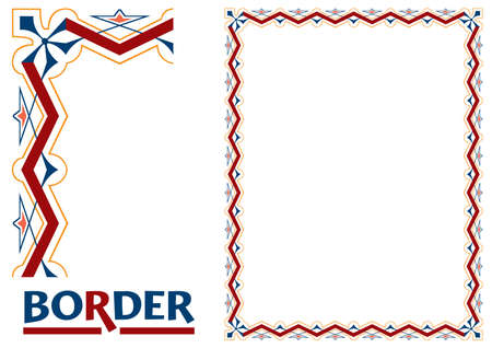 decoration Borders - Tiled frame in plant leaves and flowers Framework Decorative Elegant ornamental styleのイラスト素材