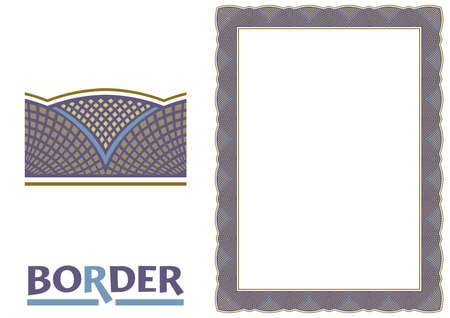 decoration Borders - Tiled frame in plant leaves and flowers Framework Decorative Elegant ornamental styleのイラスト素材