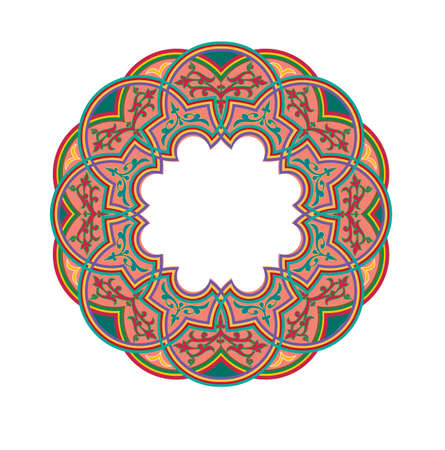 decoration Borders - Tiled frame in plant leaves and flowers Framework Decorative Elegant ornamental styleのイラスト素材