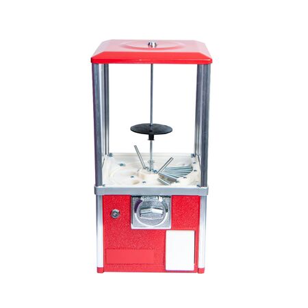 Gumball vending machine isolated on whiteの写真素材