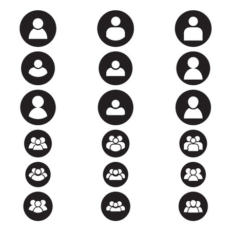 People Icons Set. Flat Design Style. Vector Illustration.のイラスト素材