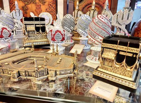 Dhaka, Bangladesh 16 March 2020 : Miniature of Kaaba and Masjid al Haram, souvenir and gifts are...