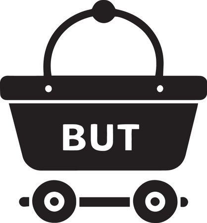 Vector of Shopping Carts and Vendor Stalls Silhouettesのイラスト素材