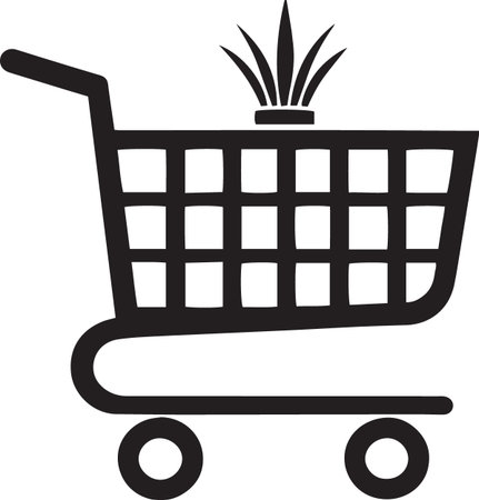 Shopping cart icon isolated on white background. Vector Illustration.のイラスト素材
