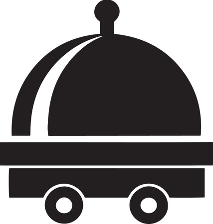 Vector of Shopping Carts and Vendor Stalls Silhouettesのイラスト素材