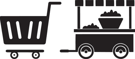 Simple Cart Graphic for UIのイラスト素材