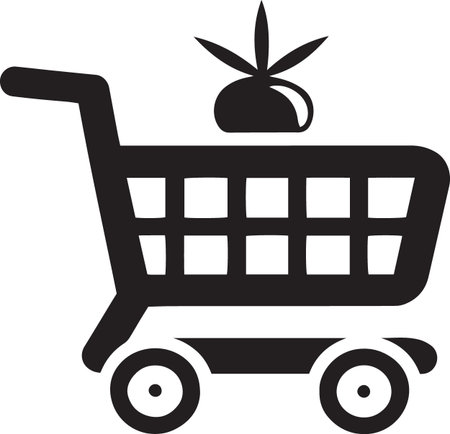 Simple Shopping Cart Glyph for UIのイラスト素材