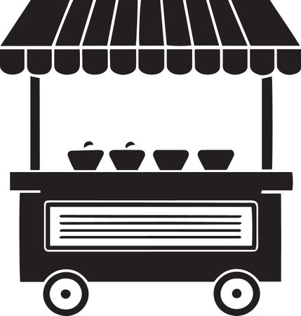 Shopping Cart Clipart - Simple style for Printのイラスト素材