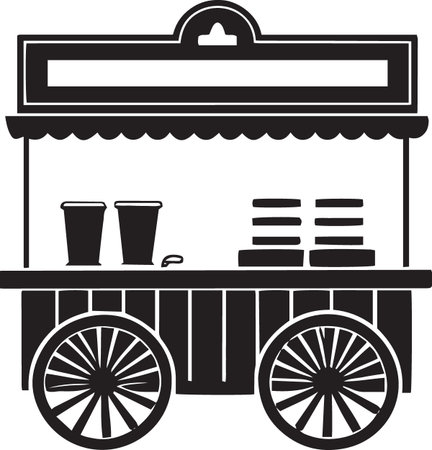 Simple Trolley Icon (for Print)のイラスト素材