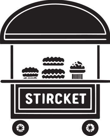 Trolley Icon - Simple style for Printのイラスト素材