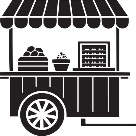 Simple Trolley Icon for Logoのイラスト素材